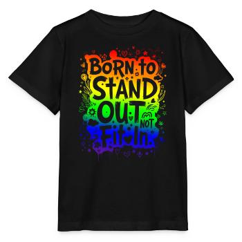 NÉ POUR SE DÉMARQUER, PAS POUR S’INTÉGRER - T-shirt bio MINI CREATOR Stanley/Stella Enfant - noir - Devant - Mikhail (115cm)