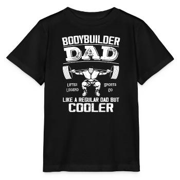 Bodybuilder Dad Like Regular Dad But Cooler - Dad - T-shirt bio MINI CREATOR Stanley/Stella Enfant - noir - Devant - Mikhail (115cm)