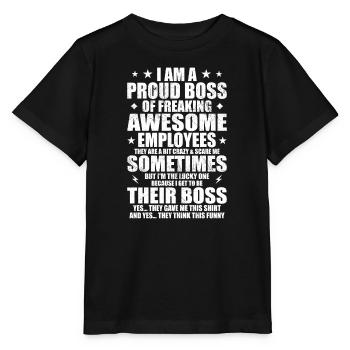 Humour, Citations cool, Fête des pères - T-shirt bio MINI CREATOR Stanley/Stella Enfant - noir - Devant - Mikhail (115cm)