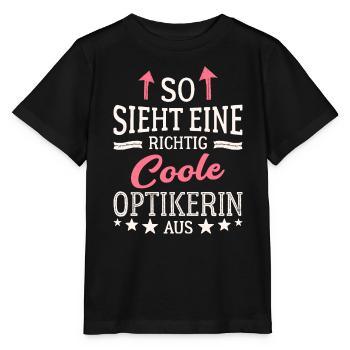 So sieht eine richtig coole Optikerin aus - Stanley/Stella Kinder T-Shirt MINI CREATOR  - Schwarz - Vorne - Mikhail (115cm)