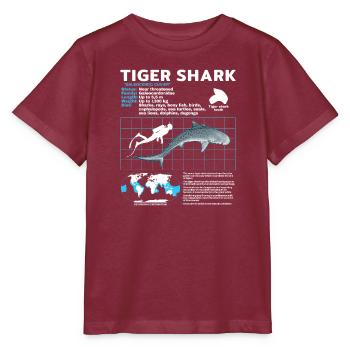 Requin tigre Fiche technique Fiche technique - T-shirt bio MINI CREATOR Stanley/Stella Enfant - bordeaux - Devant - Kain (125cm)