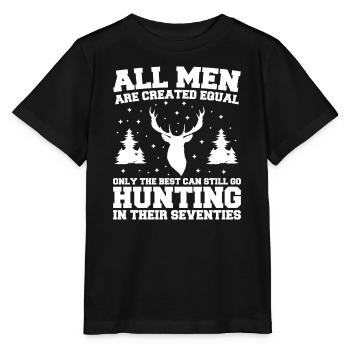 Die Besten können auch in ihren Siebzigern noch auf die Jagd gehen - Stanley/Stella Kinder T-Shirt MINI CREATOR  - Schwarz - Vorne - Mikhail (115cm)