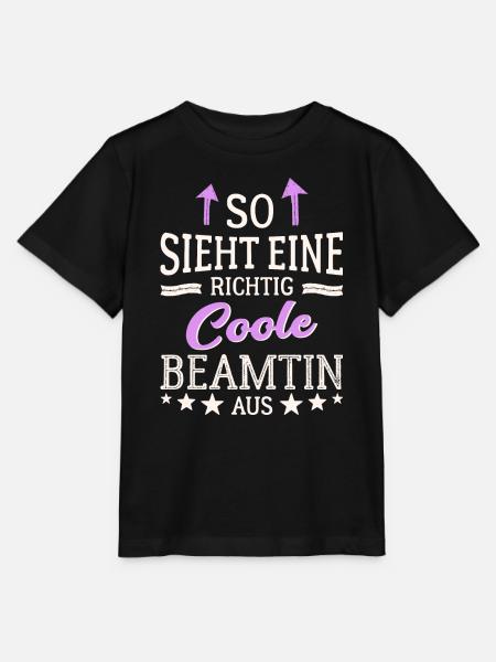 So sieht eine richtig coole Beamtin aus - Stanley/Stella Kinder T-Shirt MINI CREATOR  - Schwarz