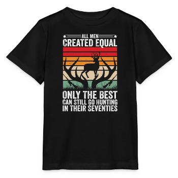 Die Besten können auch in ihren Siebzigern noch auf die Jagd gehen - Stanley/Stella Kinder T-Shirt MINI CREATOR  - Schwarz - Vorne - Mikhail (115cm)