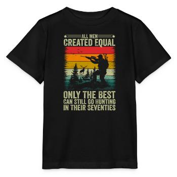 Die Besten können auch in ihren Siebzigern noch auf die Jagd gehen - Stanley/Stella Kinder T-Shirt MINI CREATOR  - Schwarz - Vorne - Mikhail (115cm)