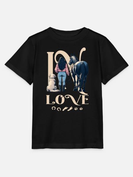 Pferde Liebe - Stanley/Stella Kinder T-Shirt MINI CREATOR - Schwarz