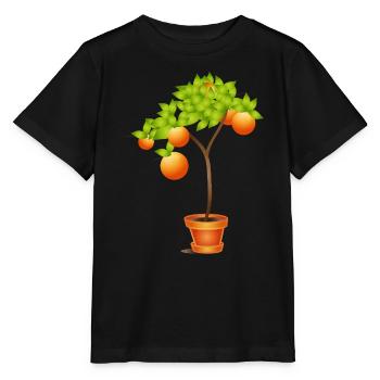 Petit oranger en pot de fleurs - T-shirt bio MINI CREATOR Stanley/Stella Enfant - noir - Devant - Mikhail (115cm)