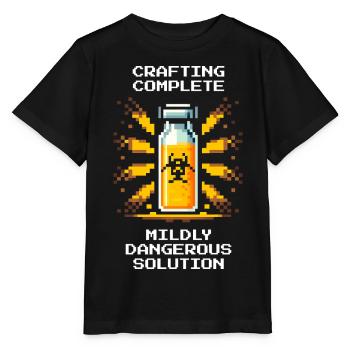 Crafting finished – tricky solution | Chemistry - Stanley/Stella MINI CREATOR Kids’ T-Shirt - black - Front - Mikhail (115cm)