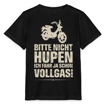 Mofa Mofafahrer - Stanley/Stella Kinder T-Shirt MINI CREATOR  - Schwarz - Vorne - Mikhail (115cm)