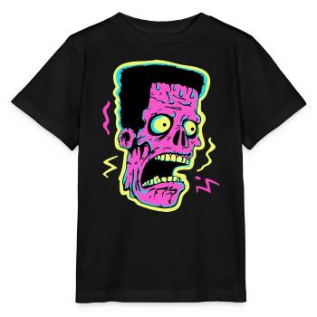 Néon Zombie Screamer Pop Art - T-shirt bio MINI CREATOR Stanley/Stella Enfant - noir - Devant - Mikhail (115cm)
