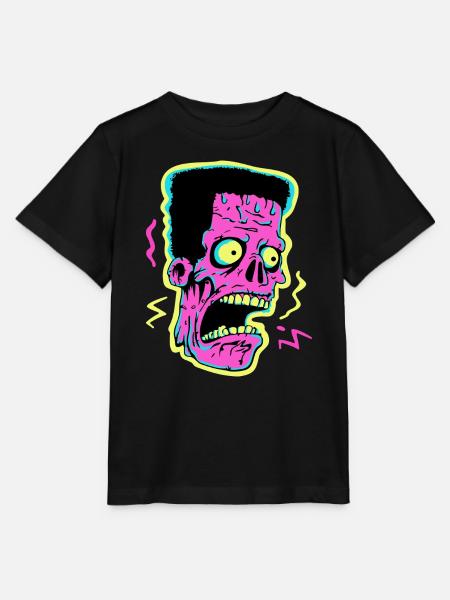 Neon Zombie Screamer Pop Art - Stanley/Stella Kinder T-Shirt MINI CREATOR  - Schwarz