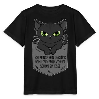 I don't bring any misfortune - life was already shit - Stanley/Stella MINI CREATOR Kids’ T-Shirt - black - Front - Mikhail (115cm)