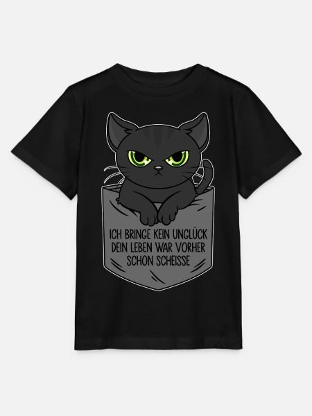 Ich bringe kein Unglück - Leben war schon Scheisse - Stanley/Stella Kinder T-Shirt MINI CREATOR - Schwarz