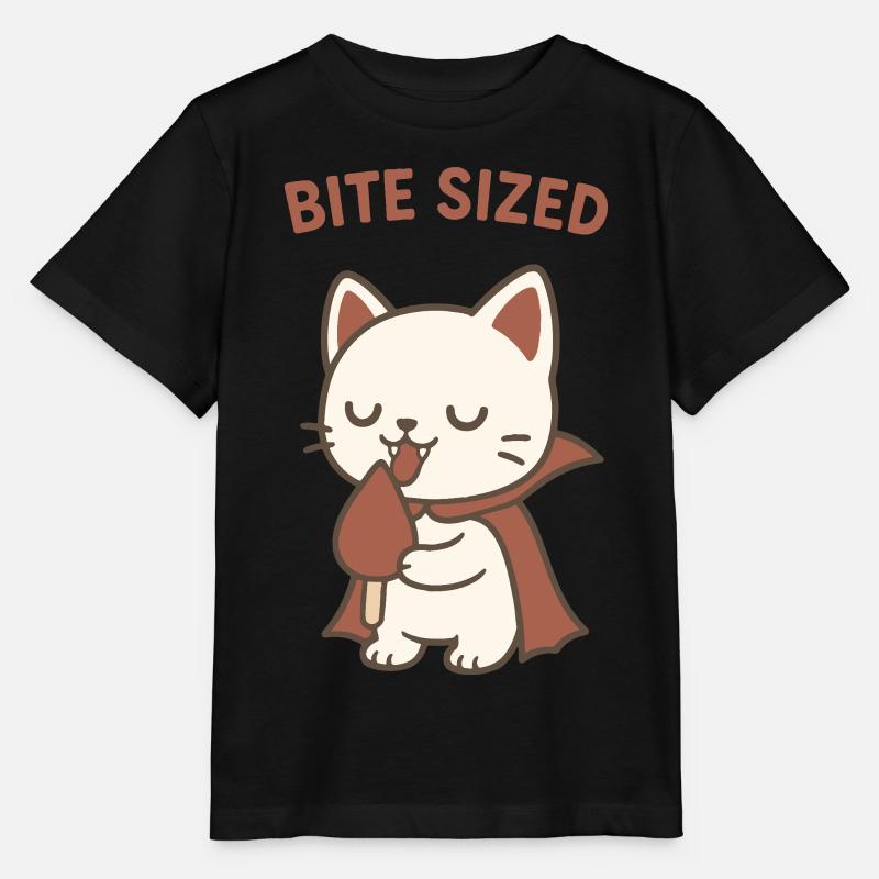 Popsicle Kitty de la taille d’une bouchée - T-shirt bio MINI CREATOR Stanley/Stella Enfant - noir
