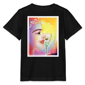 Farbenfrohes Profil-Schlürfen - Stanley/Stella Kinder T-Shirt MINI CREATOR  - Schwarz - Vorne - Mikhail (115cm)