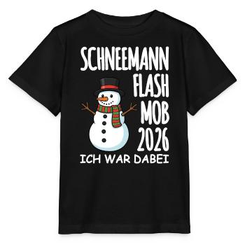 Schneemann Flashmob - Stanley/Stella Kinder T-Shirt MINI CREATOR  - Schwarz - Vorne - Mikhail (115cm)