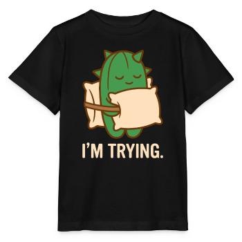 Prickly But Trying - Stanley/Stella MINI CREATOR Kids’ T-Shirt - black - Front - Mikhail (115cm)