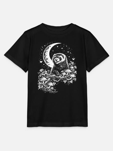 Moon Ferret - Stanley/Stella Kinder T-Shirt MINI CREATOR  - Schwarz