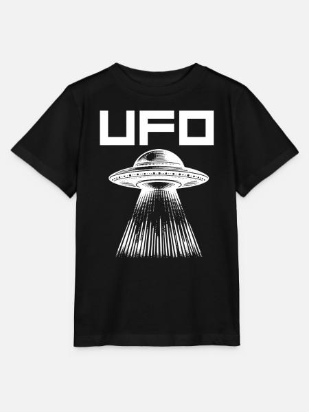 UFO-Lichtstrahl Muster - Stanley/Stella Kinder T-Shirt MINI CREATOR - Schwarz