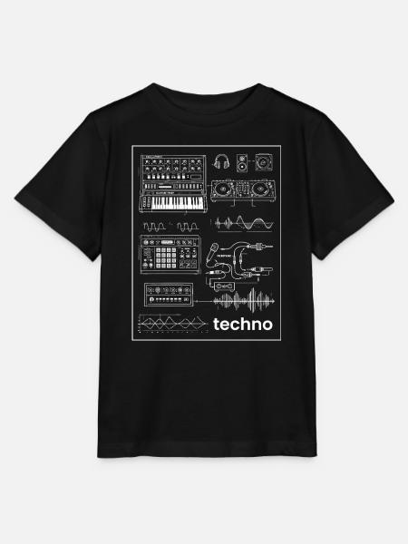 Techno Studio Synthese - Stanley/Stella Kinder T-Shirt MINI CREATOR  - Schwarz