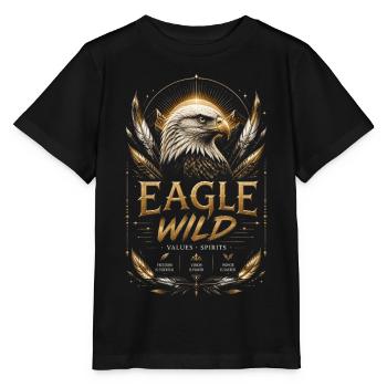 Geist und Werte des Goldadlers - Stanley/Stella Kinder T-Shirt MINI CREATOR  - Schwarz - Vorne - Mikhail (115cm)