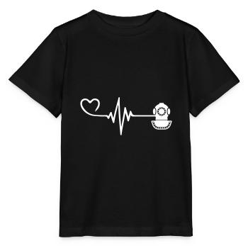 Tauchen Apnoe Herzschlag - Stanley/Stella Kinder T-Shirt MINI CREATOR  - Schwarz - Vorne - Mikhail (115cm)