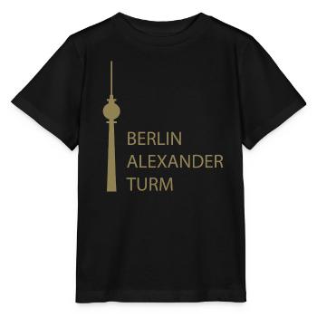 Funny Berlin TV Tower Parody Minimal - Stanley/Stella MINI CREATOR Kids’ T-Shirt - black - Front - Mikhail (115cm)