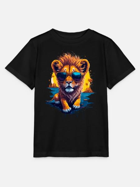 Niedlicher Babylöwe - Stanley/Stella Kinder T-Shirt MINI CREATOR - Schwarz
