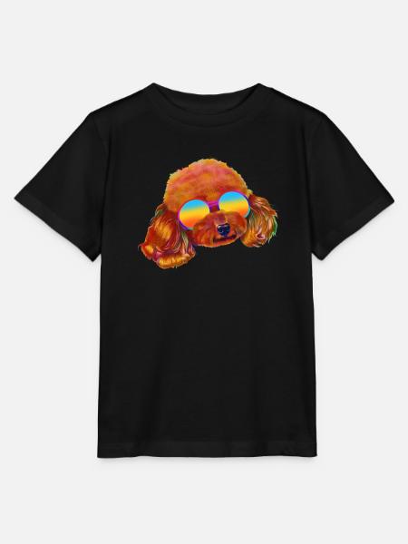 Pudel hund Vintage Pudel - Stanley/Stella Kinder T-Shirt MINI CREATOR - Schwarz