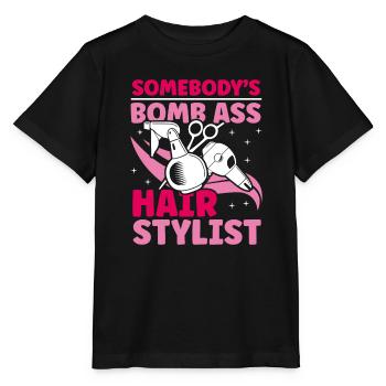 Friseur - Stanley/Stella Kinder T-Shirt MINI CREATOR  - Schwarz - Vorne - Mikhail (115cm)