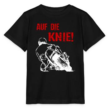 Motorrad - Auf die Knie Superbike - T-Shirt - Stanley/Stella Kinder T-Shirt MINI CREATOR  - Schwarz - Vorne - Mikhail (115cm)