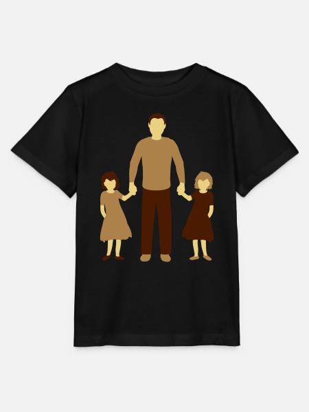 2 Töchter Vater - Stanley/Stella Kinder T-Shirt MINI CREATOR  - Schwarz
