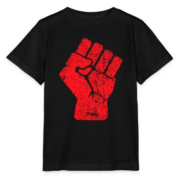 Symbole levé de poing - T-shirt bio MINI CREATOR Stanley/Stella Enfant - noir - Devant - Mikhail (115cm)