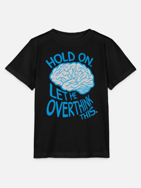 Let me overthink this - Stanley/Stella Kinder T-Shirt MINI CREATOR  - Schwarz
