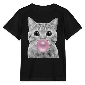 Chat bulle - T-shirt bio MINI CREATOR Stanley/Stella Enfant - noir - Devant - Mikhail (115cm)