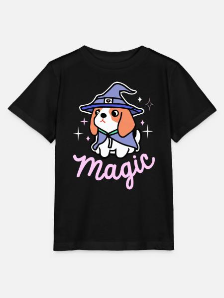 Beagle-Magie-Zauberer Hund Geschenk Retro - Stanley/Stella Kinder T-Shirt MINI CREATOR - Schwarz