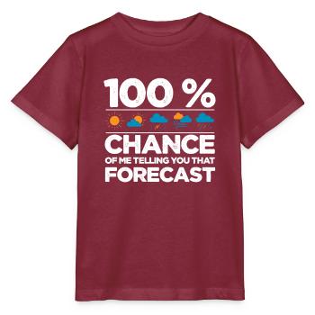 Tornado - Stanley/Stella Kinder T-Shirt MINI CREATOR  - Burgunderrot - Vorne - Kain (125cm)