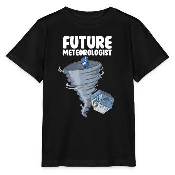 Futur météorologue - T-shirt bio MINI CREATOR Stanley/Stella Enfant - noir - Devant - Mikhail (115cm)