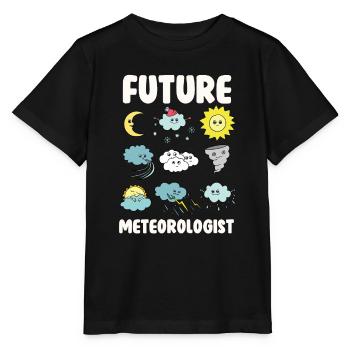 Futur météorologue - T-shirt bio MINI CREATOR Stanley/Stella Enfant - noir - Devant - Mikhail (115cm)