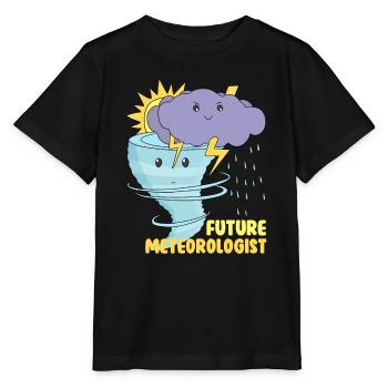 Futur météorologue - T-shirt bio MINI CREATOR Stanley/Stella Enfant - noir - Devant - Mikhail (115cm)