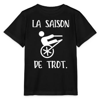 la saison de trot - T-shirt bio MINI CREATOR Stanley/Stella Enfant - noir - Devant - Mikhail (115cm)