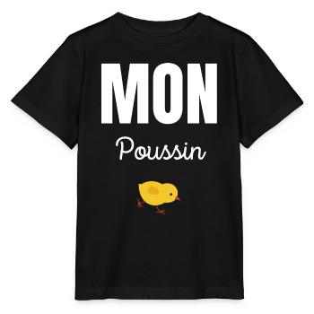 mon poussin - T-shirt bio MINI CREATOR Stanley/Stella Enfant - noir - Devant - Mikhail (115cm)
