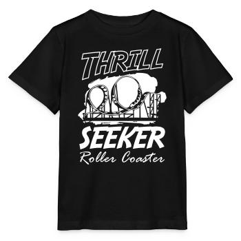 Roller Coaster Thrill Seeker - Stanley/Stella Kinder T-Shirt MINI CREATOR  - Schwarz - Vorne - Mikhail (115cm)
