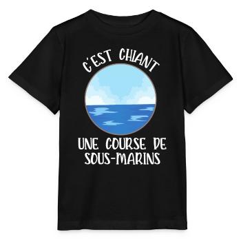 course de sous-marins - T-shirt bio MINI CREATOR Stanley/Stella Enfant - noir - Devant - Mikhail (115cm)