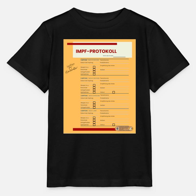 Protocole de vaccination - T-shirt bio MINI CREATOR Stanley/Stella Enfant - noir