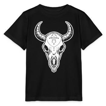 Cow Skull Boho - Stanley/Stella MINI CREATOR Kids’ T-Shirt - black - Front - Mikhail (115cm)
