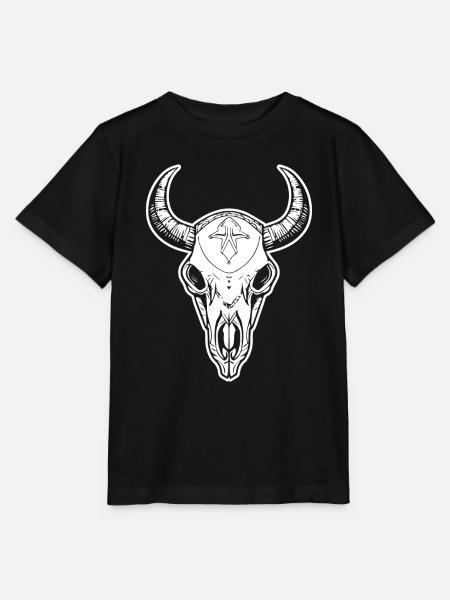 Kuh Schädel Boho - Stanley/Stella Kinder T-Shirt MINI CREATOR  - Schwarz