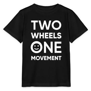 HappyBike - Two Wheels One Movement - white - Stanley/Stella Kinder T-Shirt MINI CREATOR  - Schwarz - Vorne - Mikhail (115cm)