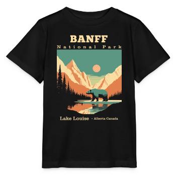 Vintage Retro Canadian Banff National Park - T-shirt bio MINI CREATOR Stanley/Stella Enfant - noir - Devant - Mikhail (115cm)