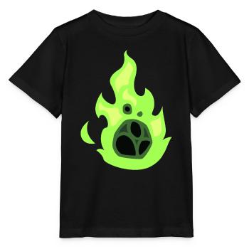 boule de feu verte - T-shirt bio MINI CREATOR Stanley/Stella Enfant - noir - Devant - Mikhail (115cm)